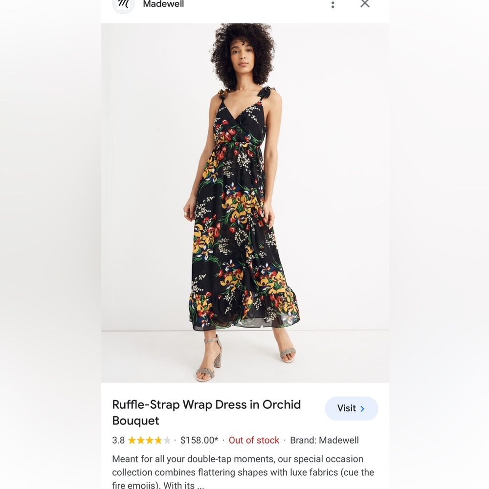 Ruffle-Strap Wrap Dress in Orchid Bouquet